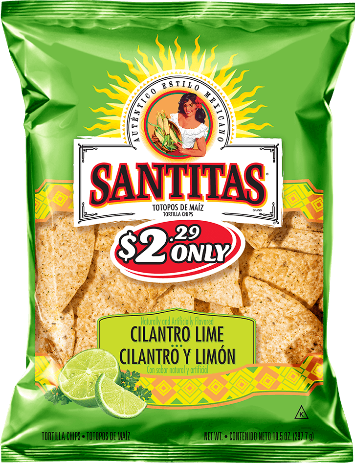 SANTITAS Cilantro Lime Tortilla Chips FritoLay